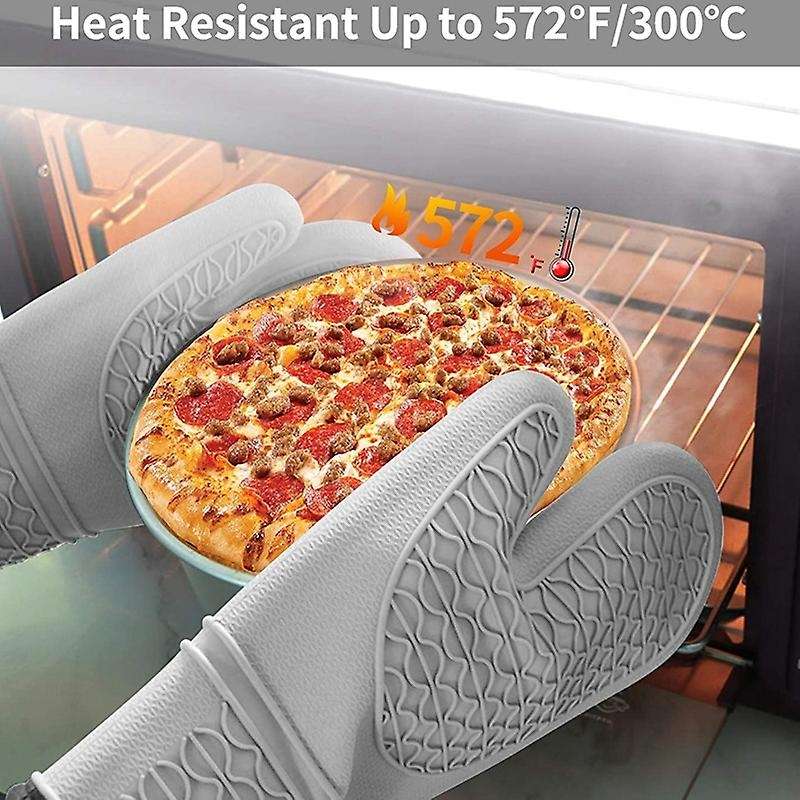 Oven Mitts for Grilling,cooking, Baking,bbq,with Quilted Liner 1 Pair