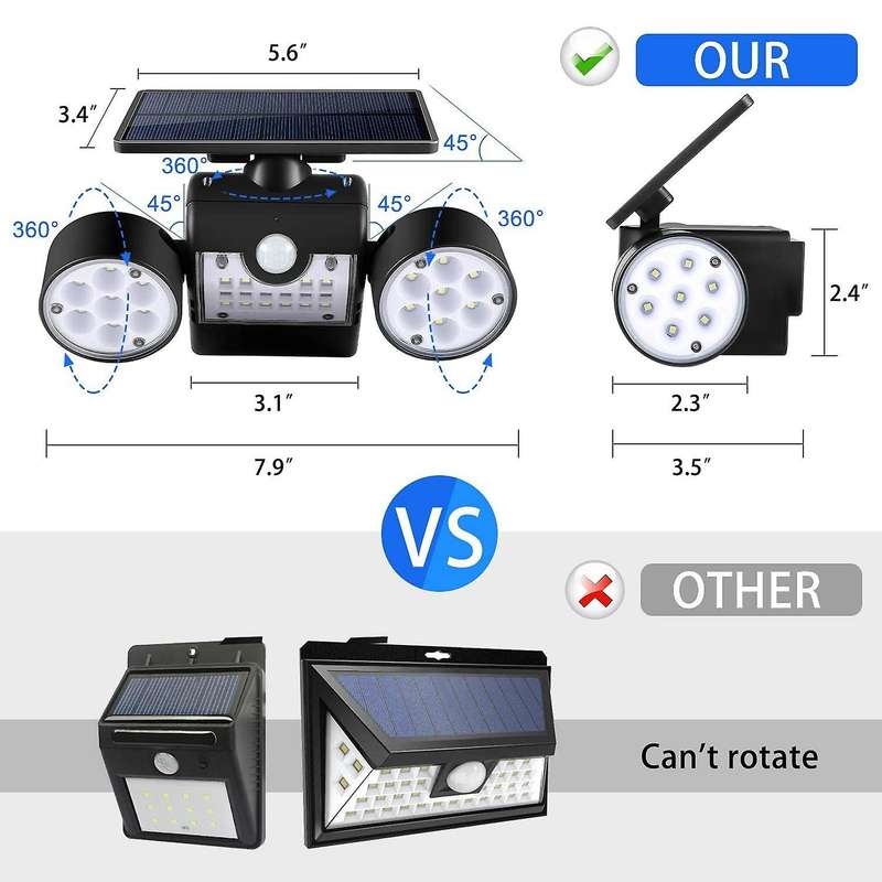 Solar Lights Led Flood Lights for Outdoor Yard Garden Patio Garage