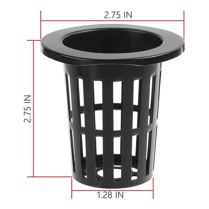 50 Pcs Plastic Slotted Mesh Net Cups Pots,round Net Cups Pots 70mm