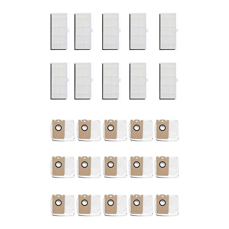 High Efficiency Filters + Leak Proof Dust Bags for Proscenic M8 Pro