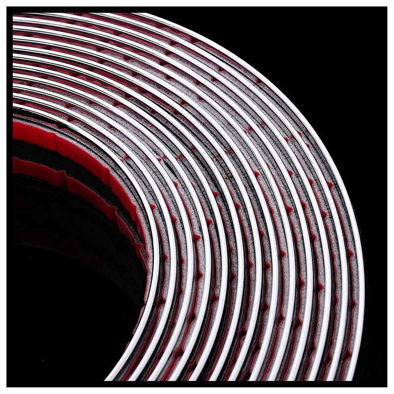 3x 20mm 5m Chrome Car Styling Moulding Strip Trim Crash Protector