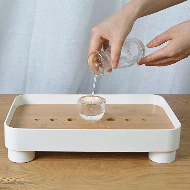 Mini Bamboo Chinese Gongfu Tea Tray Table Box