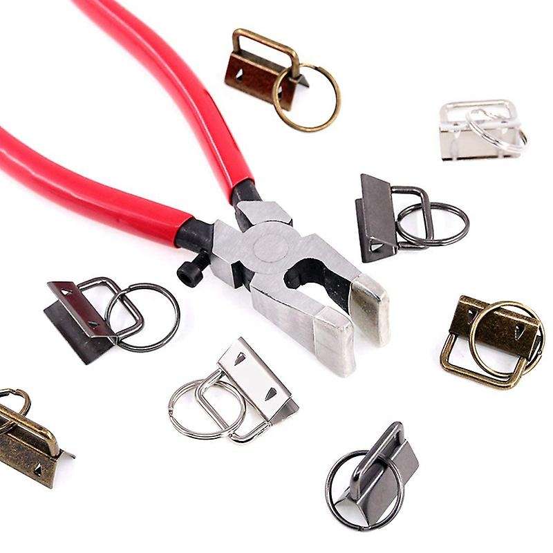 36 Sets 25mm 3 Colors Key Fob Hardware with 1pcs Key Fob Pliers