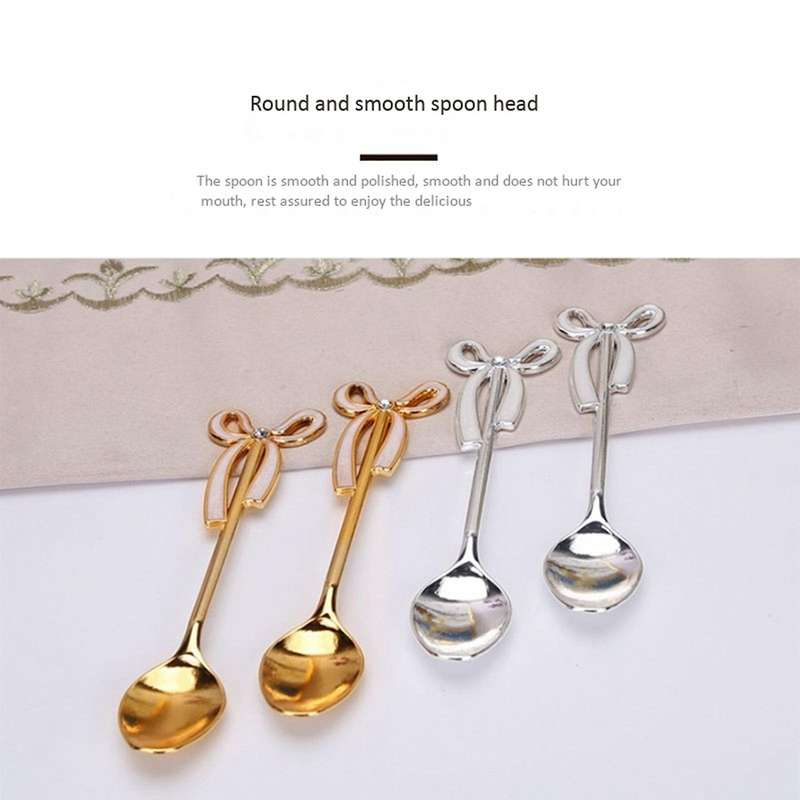 Dinnerware Set,zinc Alloy Swan Holder Cutlery Set + 6x Spoons,gold
