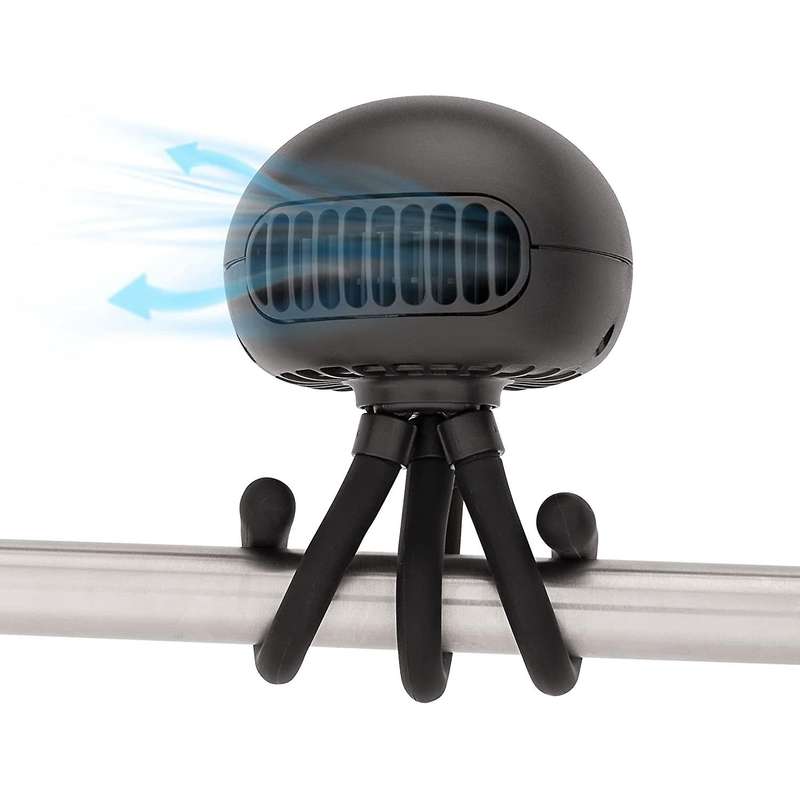 Baby Stroller Fan, Fan with 3 Breeze Settings for Baby Car Seat Black