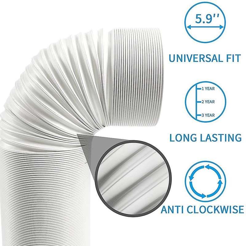 Portable Air Conditioner Hose 5.9 Inch Diameter Ac Hose Exhaust-b