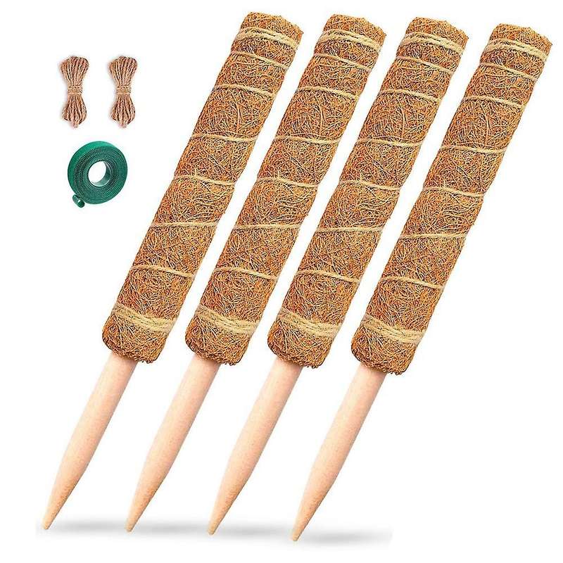 4 Pack 15.7 Inches Moss Pole for Plants Monstera, Climbing Indoor