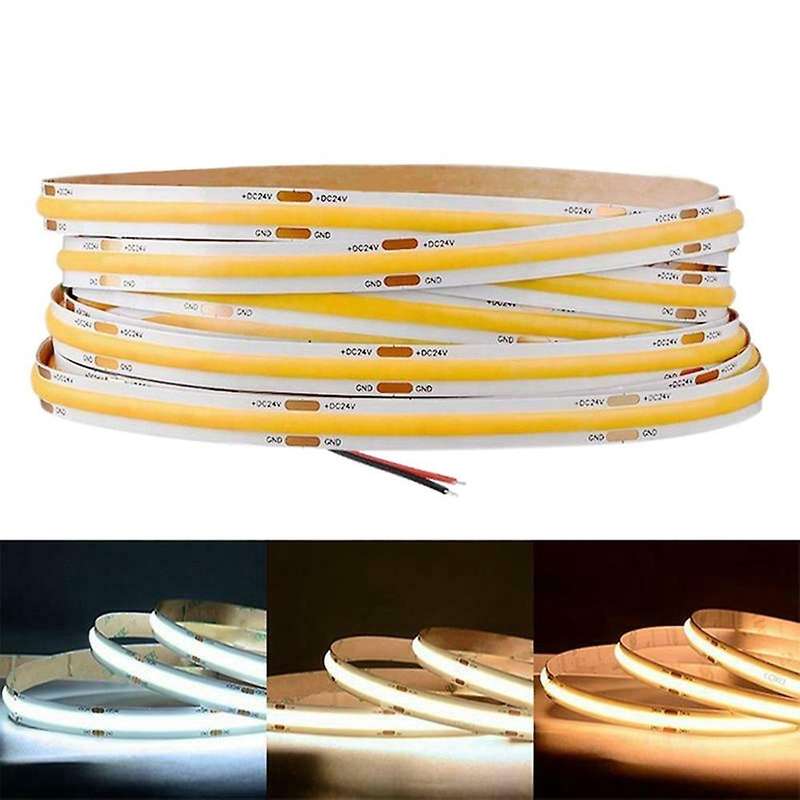 480 Led 12v Cob Led Strip Light 6000k White Light for Bedroom Home
