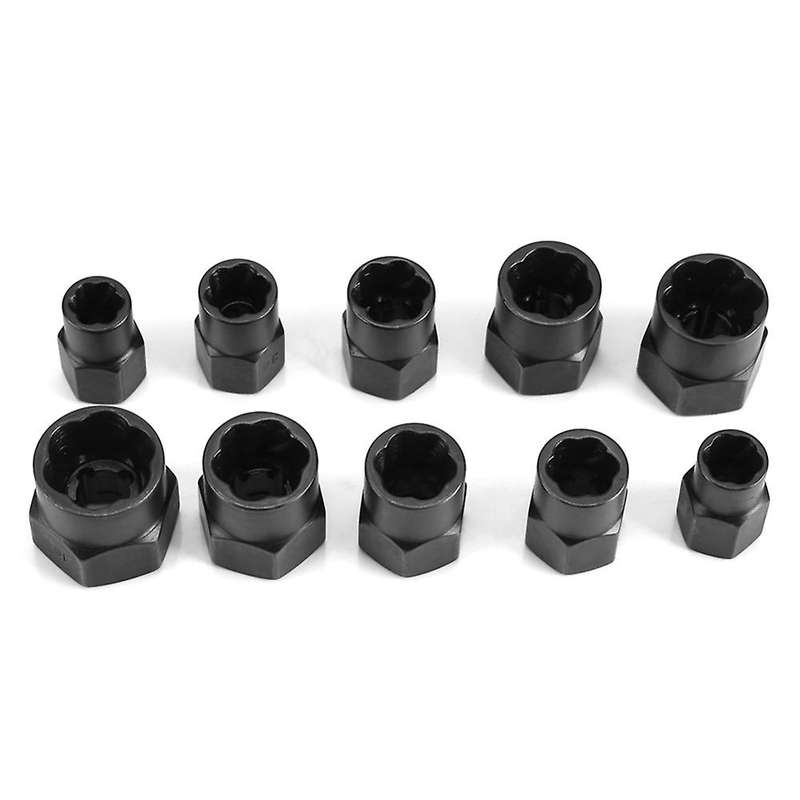 10pcs Damaged Nut Bolt Remover 9-19mm Extractor Removal Tools Set