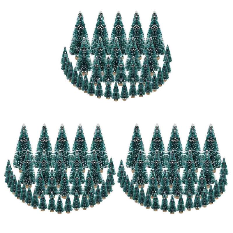 105 Pcs Miniature Christmas Tree for Christmas Craft Party Decoration