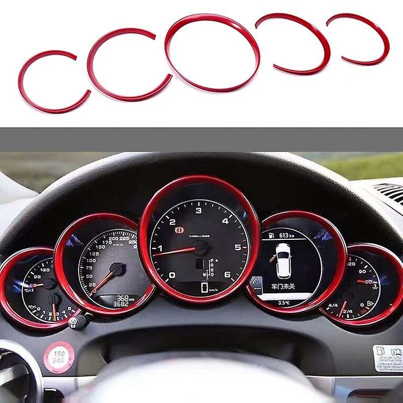 Car Interior Accessories Car Dashboard Meter Ring Covers Trim Red