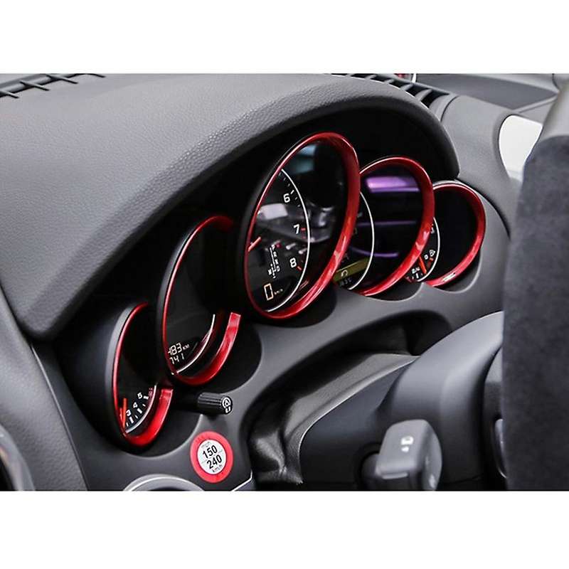 Car Interior Accessories Car Dashboard Meter Ring Covers Trim Red