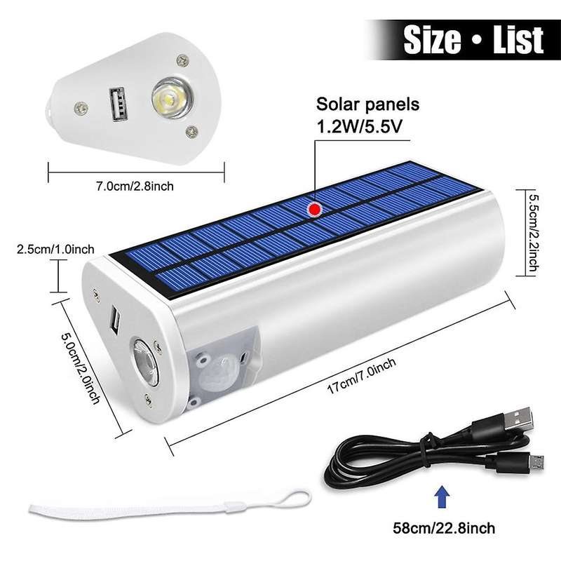 Solar Flashlights Torches Outdoor Indoor Waterproof Lamp for Camping