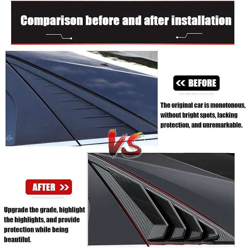 Rear Window Louver Cover for Hyundai Elantra 2021 2022,carbon Fibre