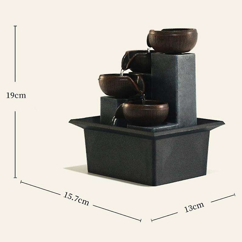 Tabletop Fountain Ornaments Home Gardening Decoration Rockery Eu Plug