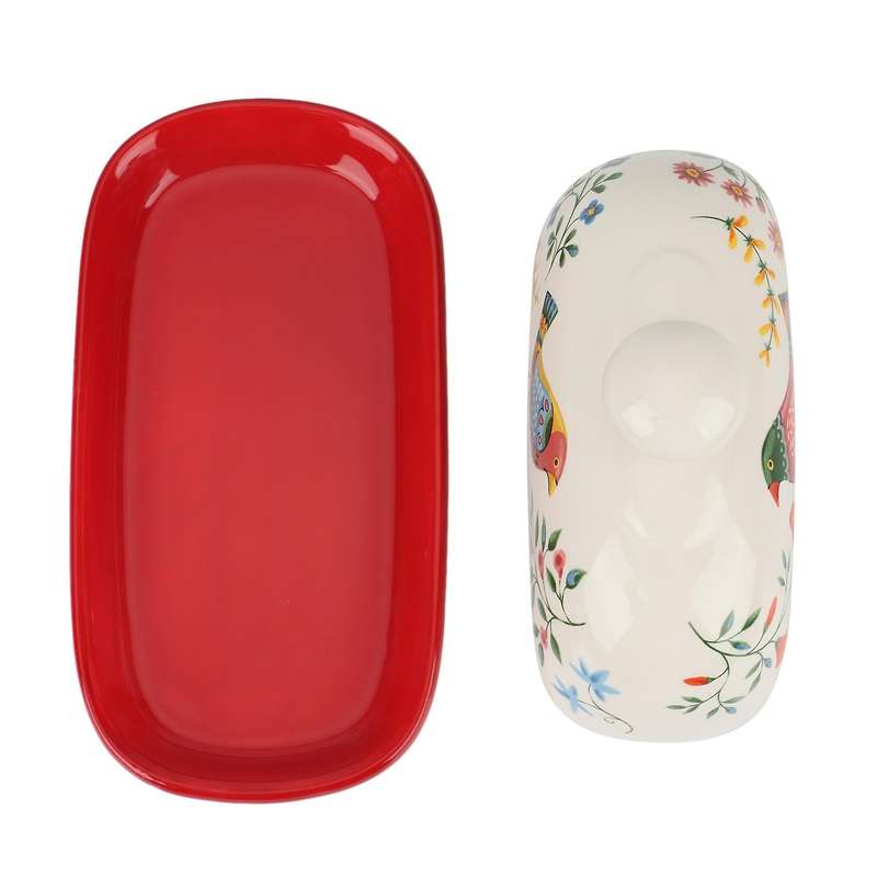 Food Container Butter Plate with Lid Kitchen Tableware Cheese Dish A