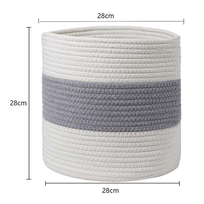 Cotton Rope Plant Basket for Potted Plant, Woven Storage Basket, L