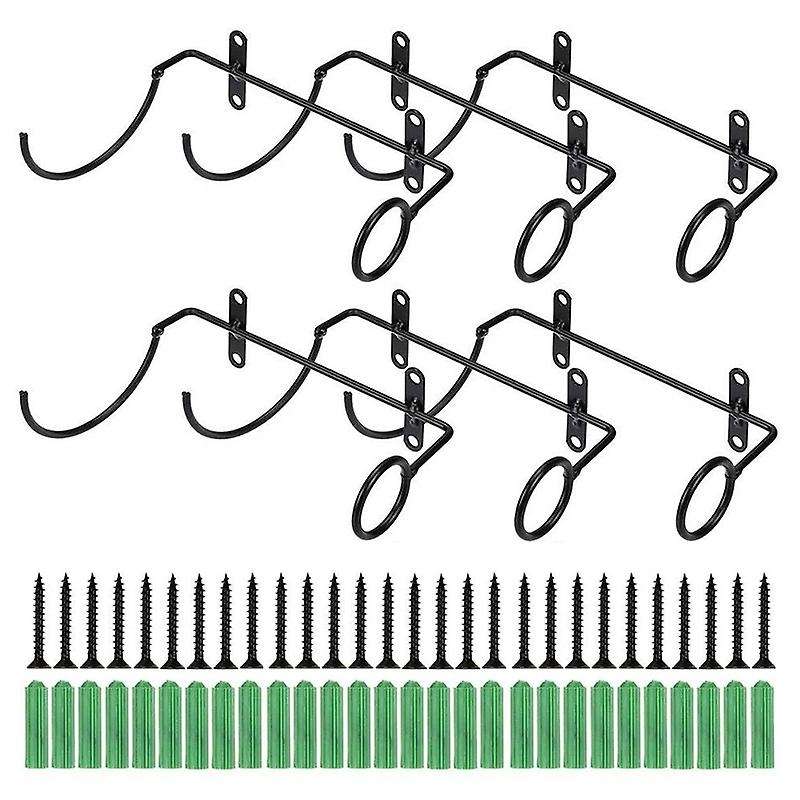 6pcs Wine Rack with Screws Home Bar Wall Mounted Bottle Holder B