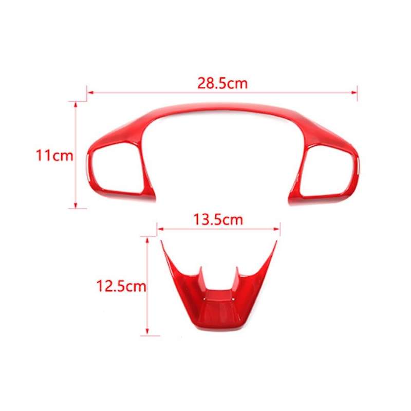 Car Steering Wheel Panel Cover Molding Trim Red
