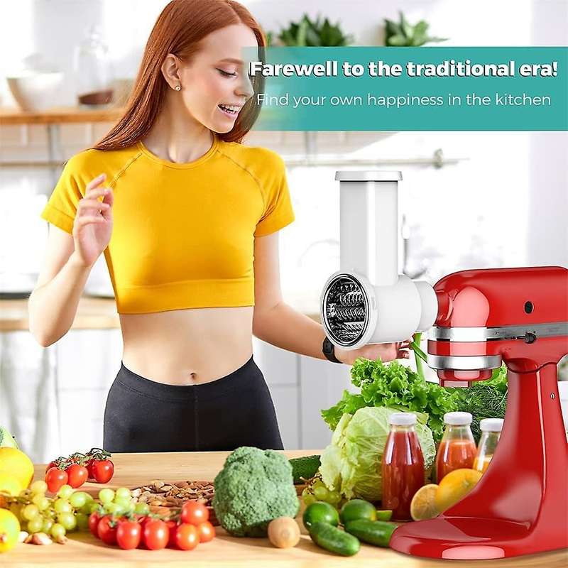Fresh Prep Vegetable Slicer for Kitchenaid Mixer, with Cleaning Brush