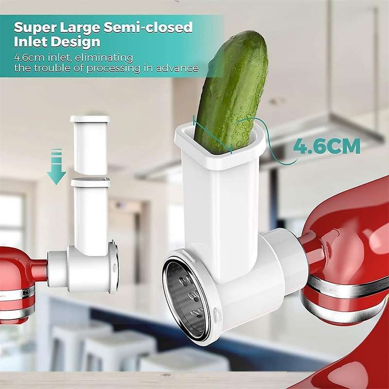 Fresh Prep Vegetable Slicer for Kitchenaid Mixer, with Cleaning Brush