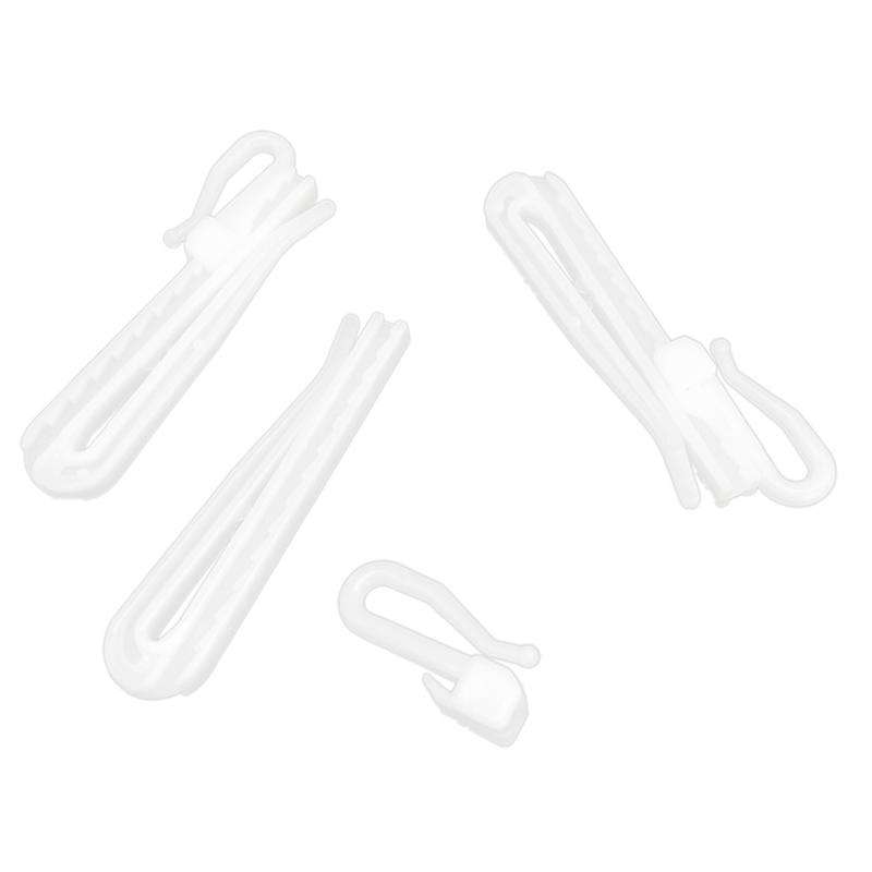 200pcs Plastic Curtain Hanging Hooks White for Hang Ceiling 9cm