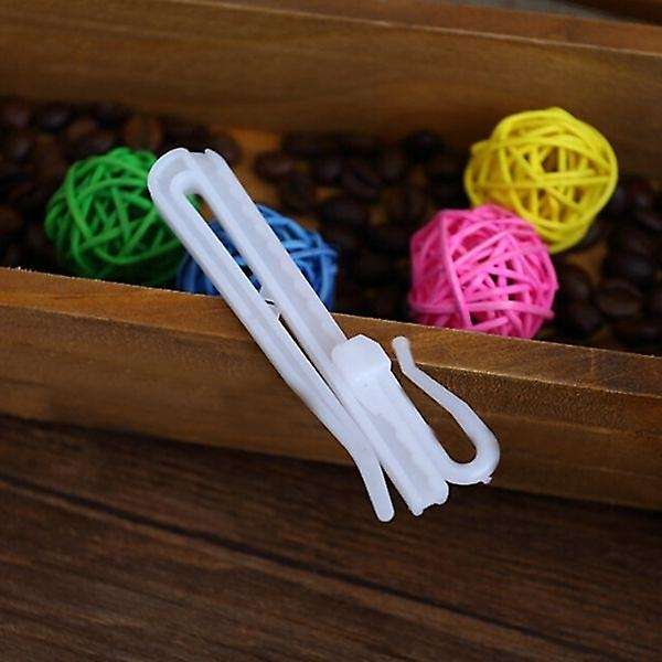 200pcs Plastic Curtain Hanging Hooks White for Hang Ceiling 9cm
