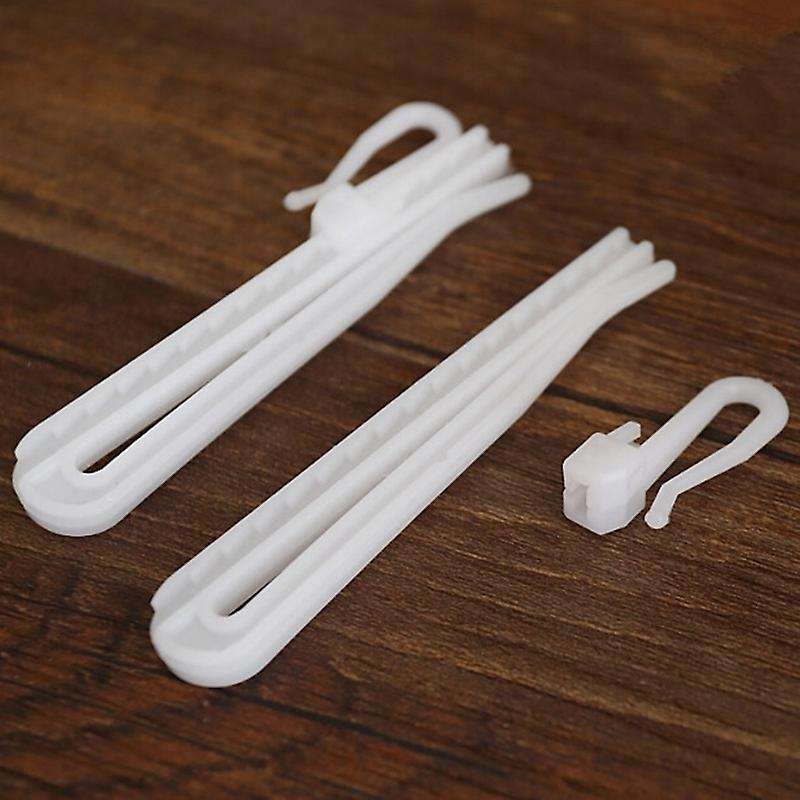200pcs Plastic Curtain Hanging Hooks White for Hang Ceiling 9cm