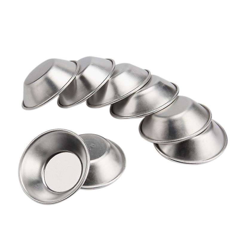 50pcs Aluminum Egg Tart Mold Cupcake Pie Cookie Tins Pudding Mould