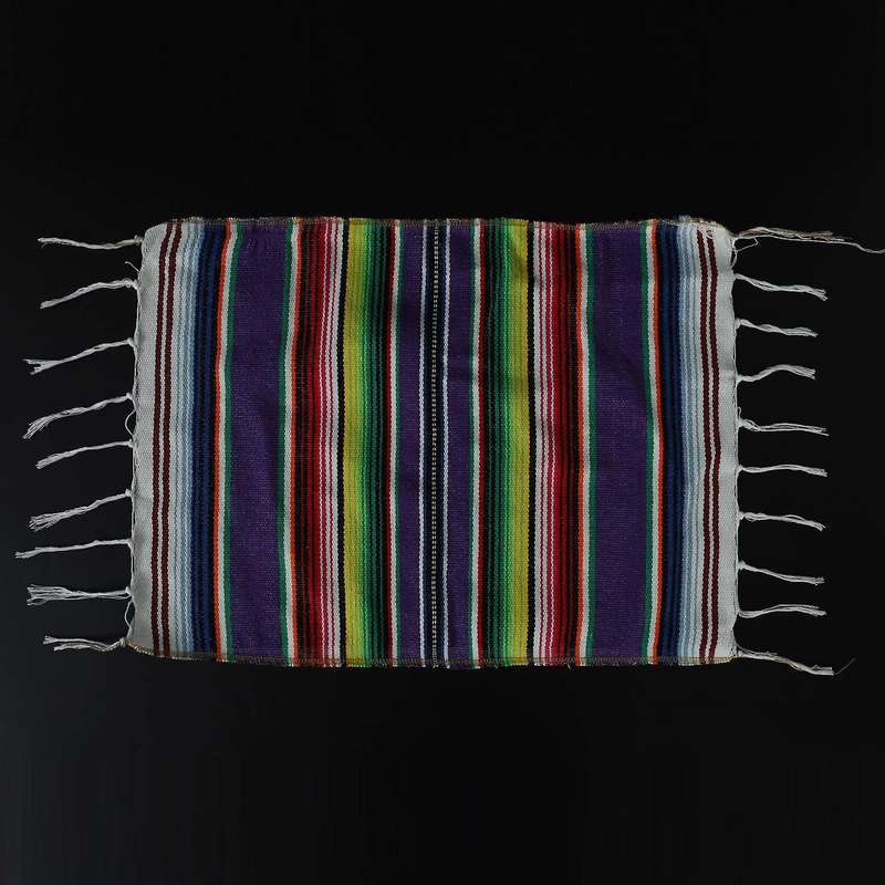 Mexican Table Runner with Placemats,purple Table Runner + 8 Placemats
