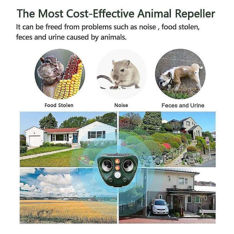 Ultrasonic Cat Repellent,garden Deterrent, for Cats, Squirrel, Rat