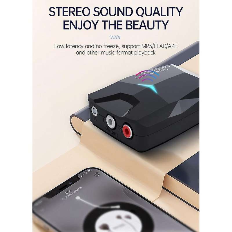 Bluetooth 5.0 Receiver Digital Audio Converter 3.5mm Aux Amplifier