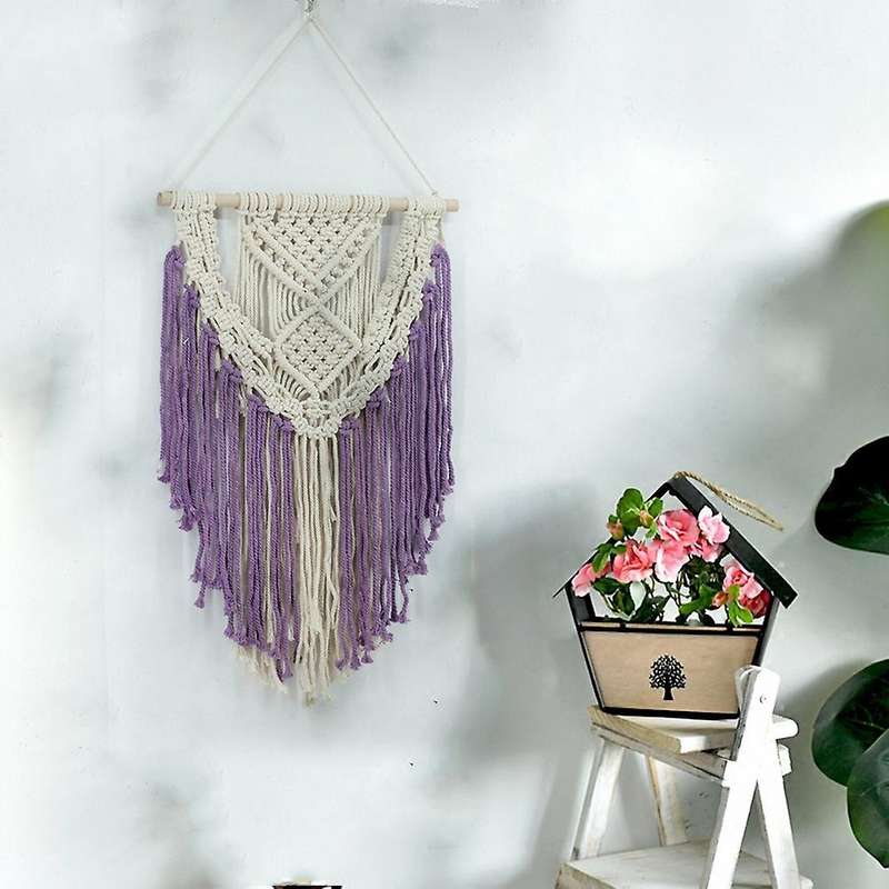 Macrame Bohemian Wall Tapestry for Apartment Living Room Home Decor