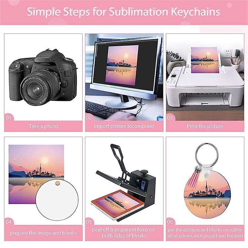 Sublimation Blank Keychains, Mdf Keychain Decorative Label Set