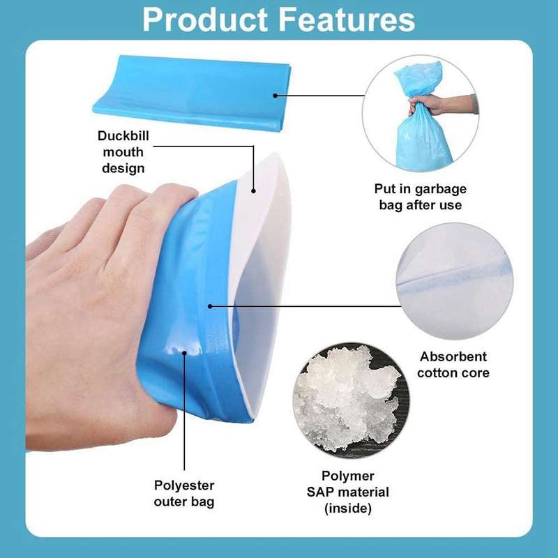 Camping Travel Urinal Toilet Disposable Urine Bags Set Of 12 Pee Bags