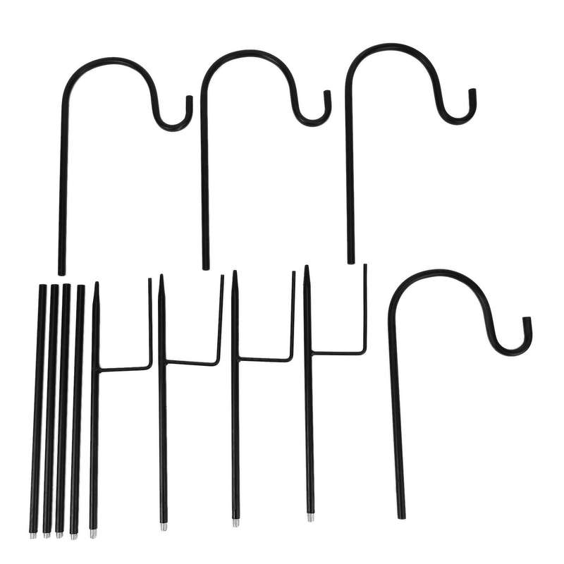 4 Pcs Adjustable Shepherd Crook Hooks, with Base, for String Lights