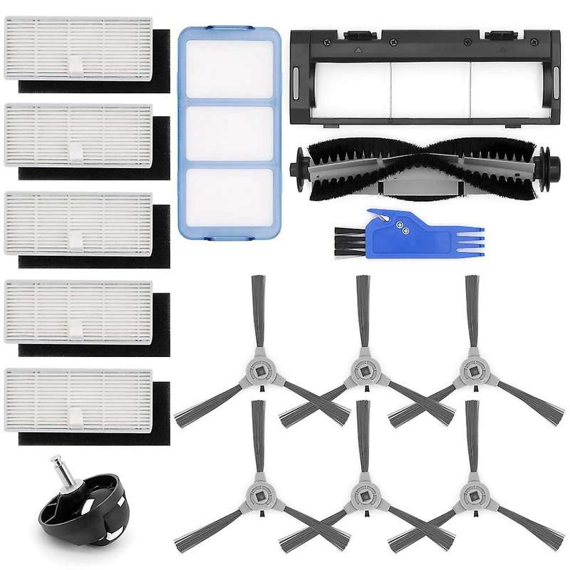 Replacement Roller Brush Side Brush Hepa Filters for Coredy R3500