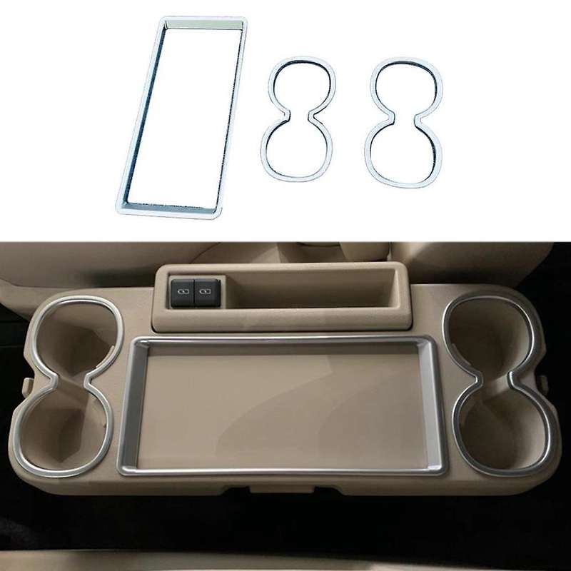 For Toyota Noah Voxy 90 Center Console Water Cup Holder Matte Silver