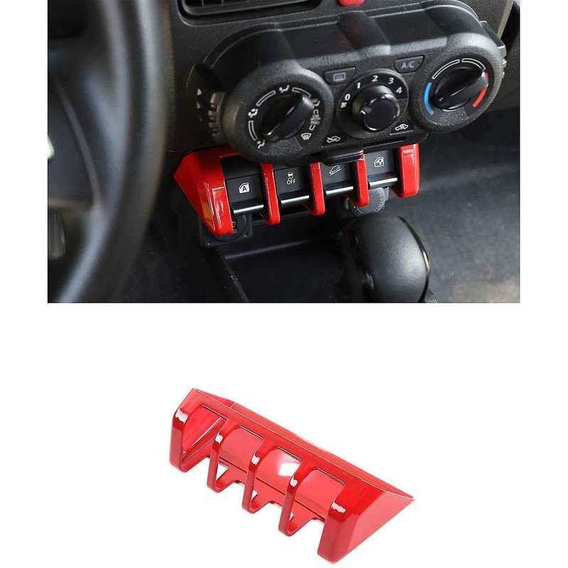 Window Lifter Button Panel+button Trim for Suzuki Jimny 2019-2020 Red