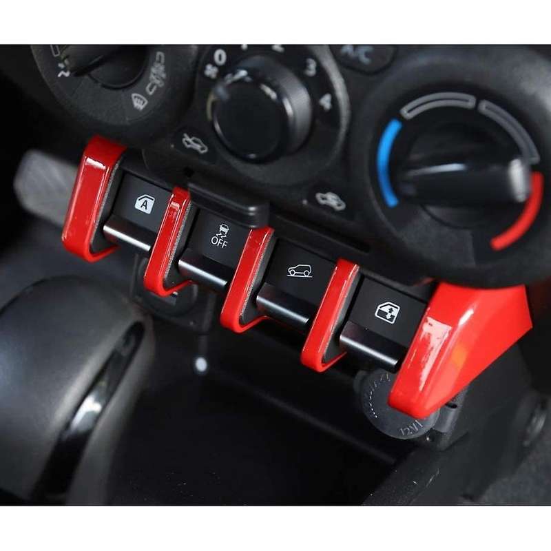 Window Lifter Button Panel+button Trim for Suzuki Jimny 2019-2020 Red