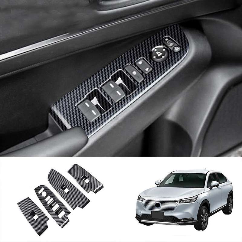 Car Carbon Fiber Window Switch Cover for Honda Hr-v Vezel 2021 Lhd