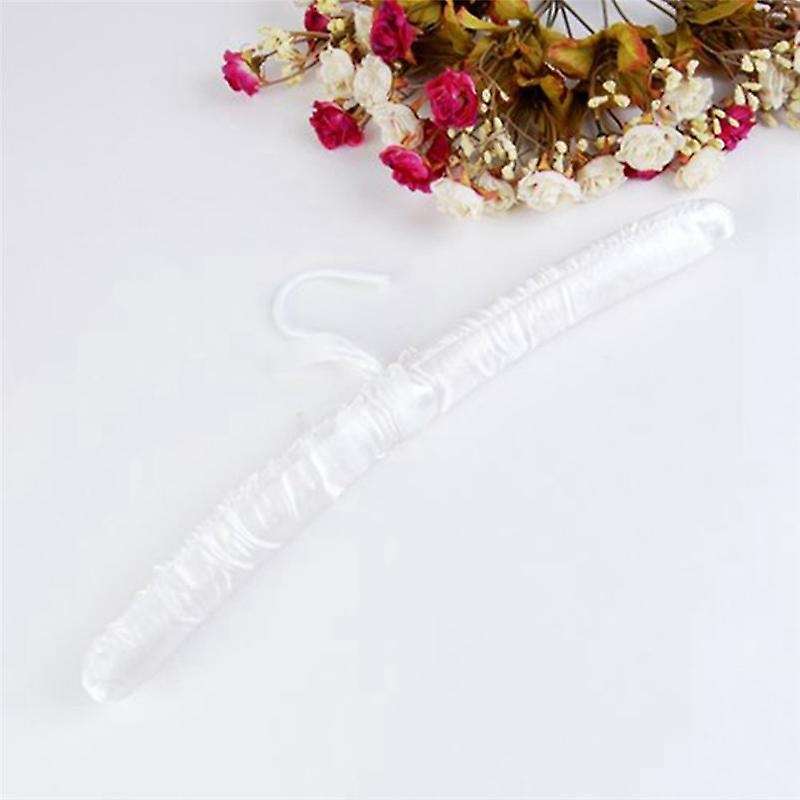 15 X White Satin Padded Clothes Hook Hanger