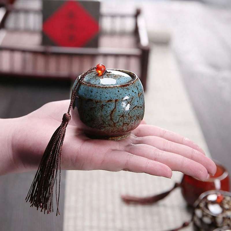 Ceramic Jar Tea Storage Box Sealed Cans Portable Tea Accessories