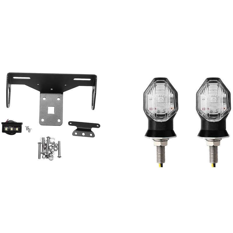 2pcs Universal Motorcycle Turn Signal Light Bulbs Black Amber 12v