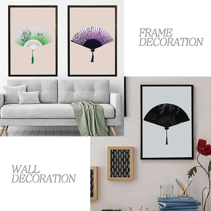 12 Pieces Floral Folding Hand Fan Vintage Pattern for Wedding Party