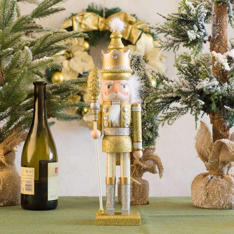 Nutcracker Soldier 42cm Wooden Nutcracker Puppe Christmas Gold