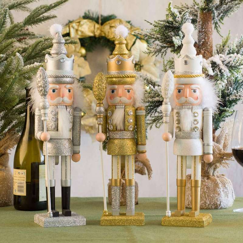 Nutcracker Soldier 42cm Wooden Nutcracker Puppe Christmas Gold