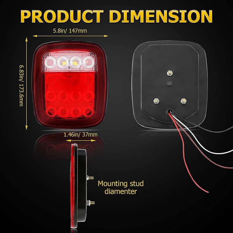 Stop Tail Turn Signal for Wrangler Yj Tj Jk Cj Truck Trailer Boat Rv