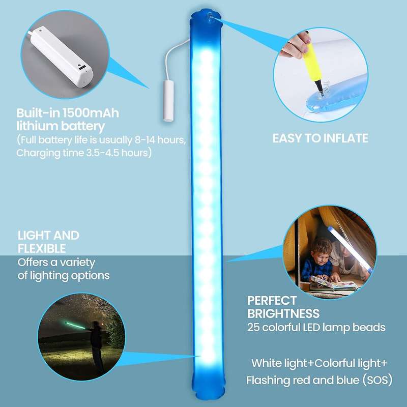 Rgb Outdoor Camping Lantern Foldable Camping Light Led 2pcs
