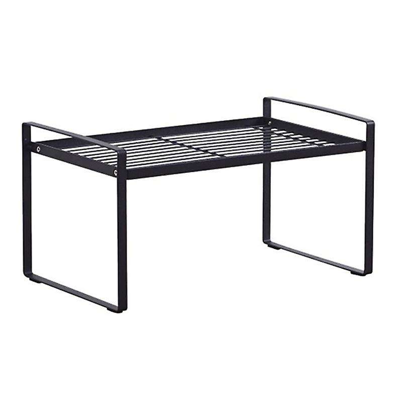 1pcs Iron Handle Spice Rack Kitchen Shelf Organizer Stand Black